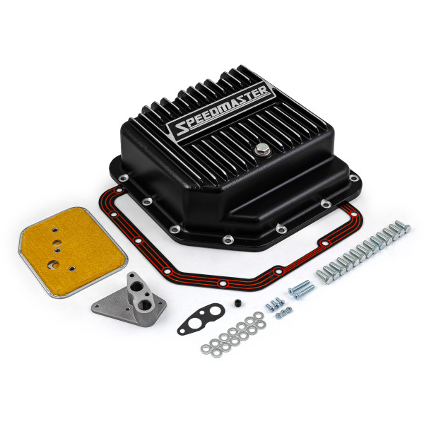 Speedmaster® PCE221.1024.02 GM Turbo TH350 Black Extra Capacity Aluminum Transmission Oil Pan Kit