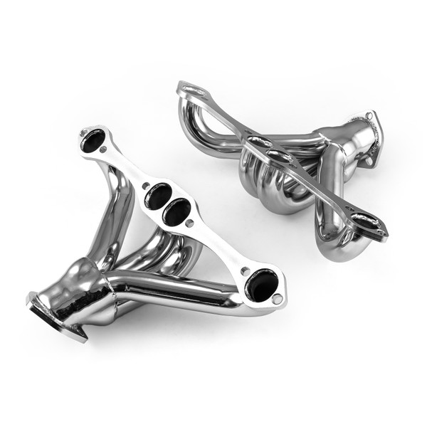 Speedmaster® PCE316.1011.05 Chevy SBC 350 1 5/8" Block Hugger Chrome Exhaust Headers