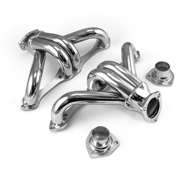 Speedmaster® PCE316.1011.05 Chevy SBC 350 1 5/8" Block Hugger Chrome Exhaust Headers