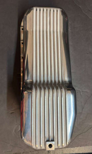 Chevy SBC 350 1Pcs Rms 1986-Up P/Side Polished Finned Aluminum Oil Pan