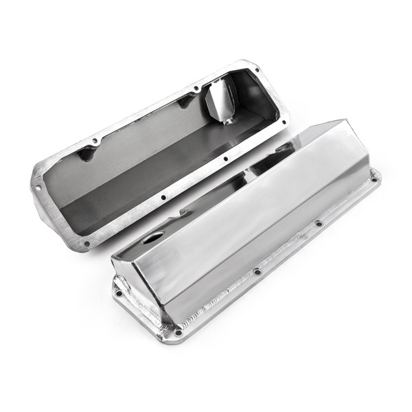 Speedmaster : Outlet® OUT-29655184 Ford 351C Cleveland Polished Fabricated Valve Covers Tall w/ Hole