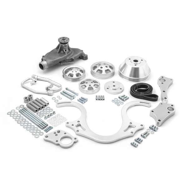 Speedmaster : Outlet® OUT-29665281 Chevy BBC 454 Polished Aluminum Serpentine Engine Pulley & Short Water Pump Kit