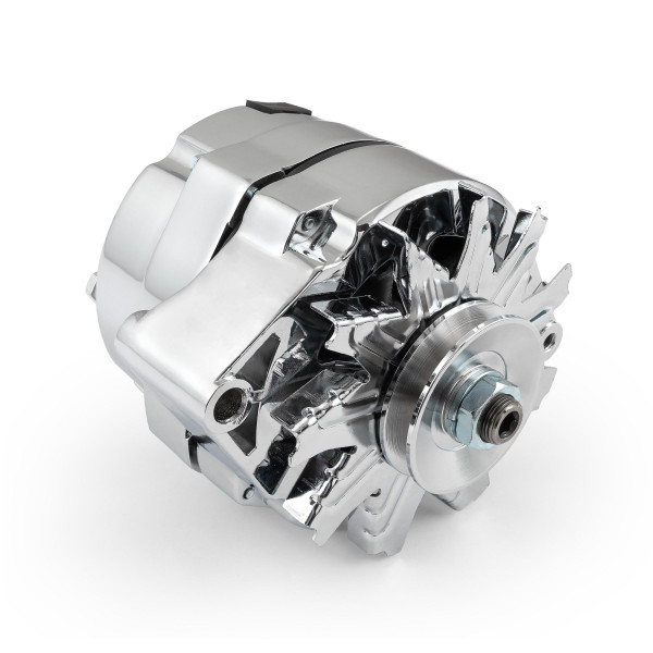 Speedmaster® PCE360.1102 Chevy SBC 350 100 Amp 3 Wire Alternator & SWP Aluminum Bracket Kit Polished
