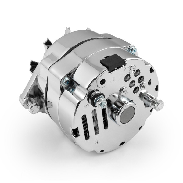 Speedmaster® PCE360.1102 Chevy SBC 350 100 Amp 3 Wire Alternator & SWP Aluminum Bracket Kit Polished