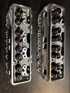 Chevy SBC 350 190cc 64cc Straight Solid Flat Assembled Cylinder Heads